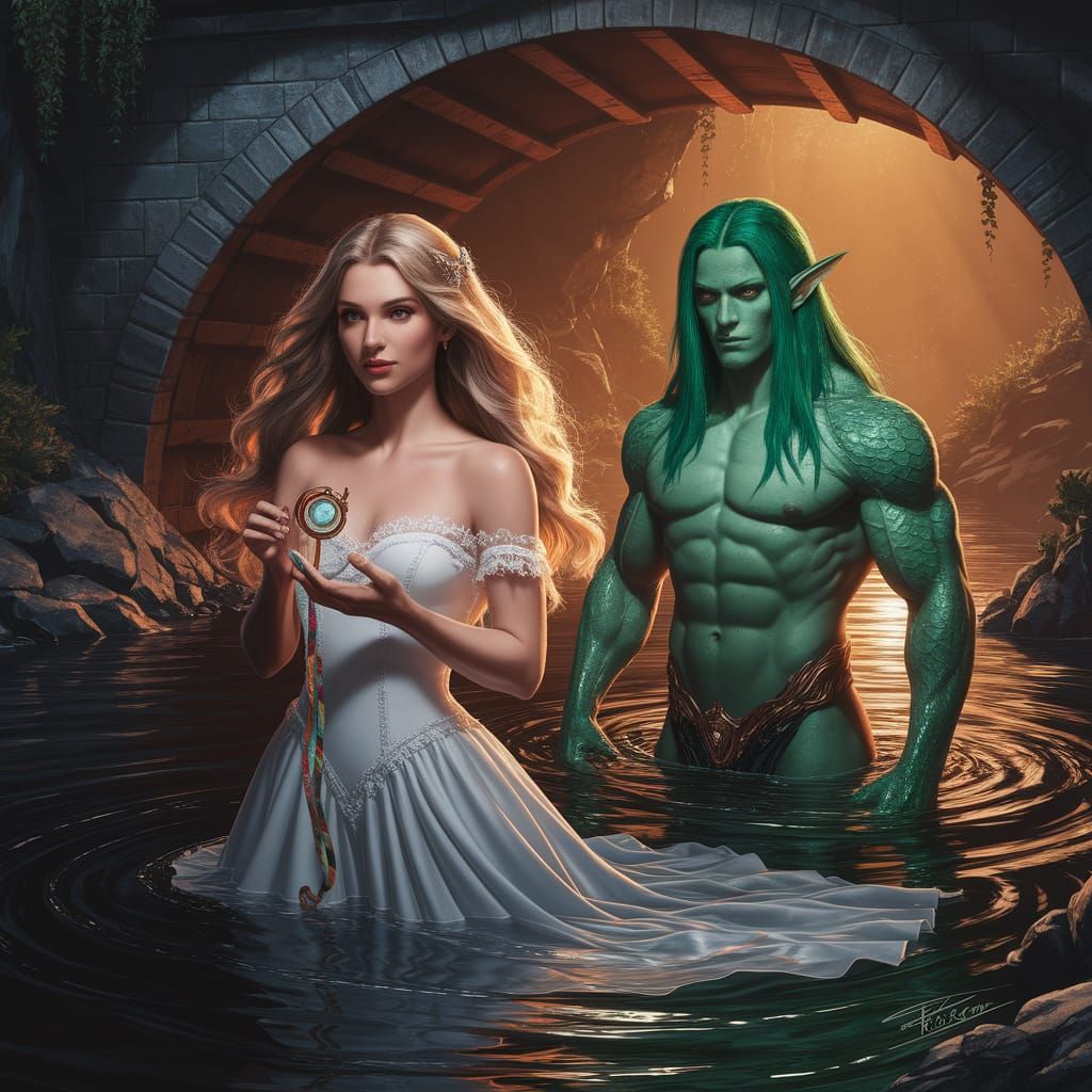 A Dazzling Couple in an Underground Realm