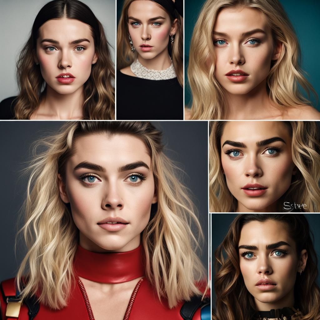 AI Portrait Blending Celebrity Features in Studio Lighting