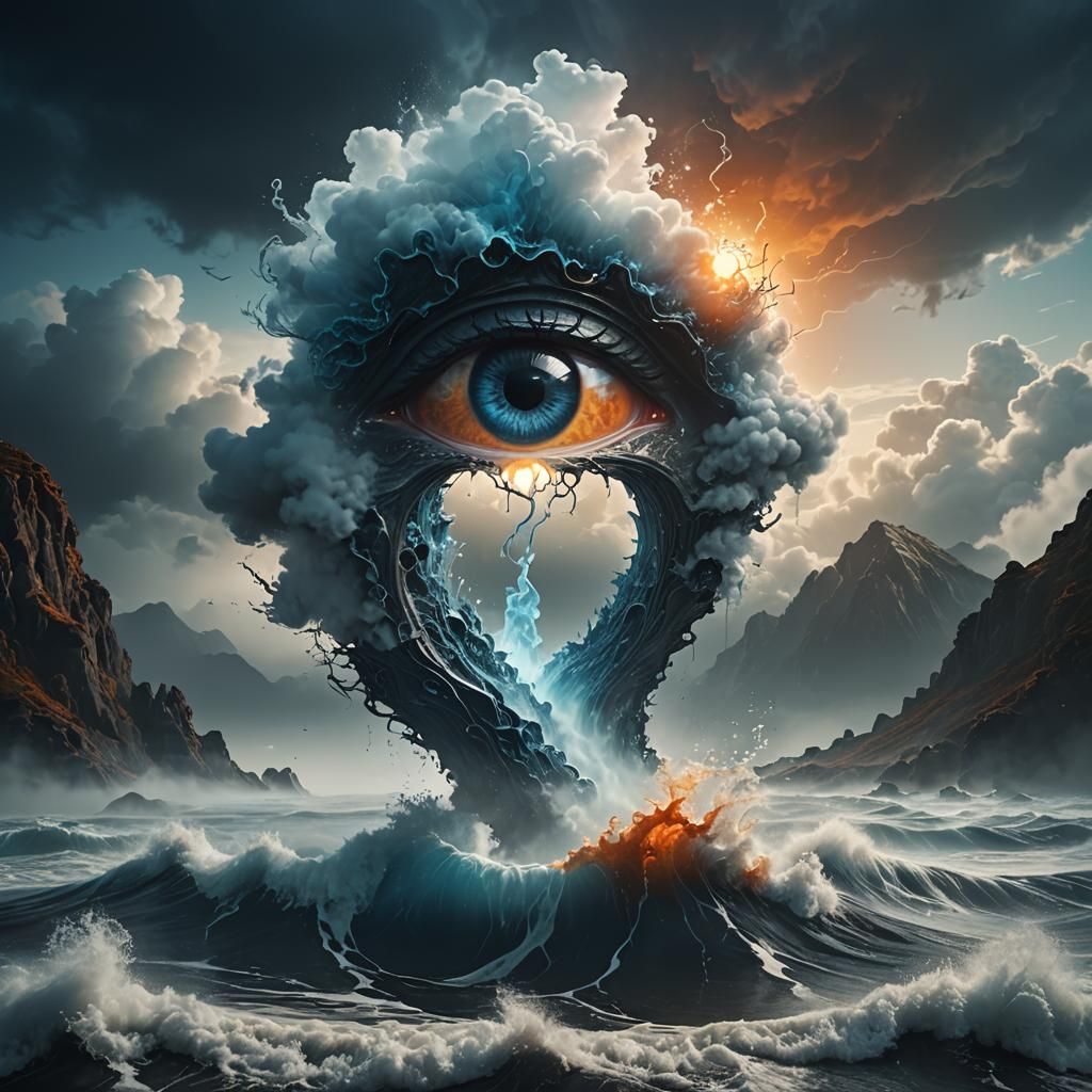 Surreal Glass 'A' in Dark Fantasy 3D Render