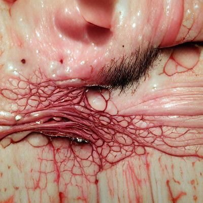 Abstract Drooping Flesh Follicles: Minimalist Composition