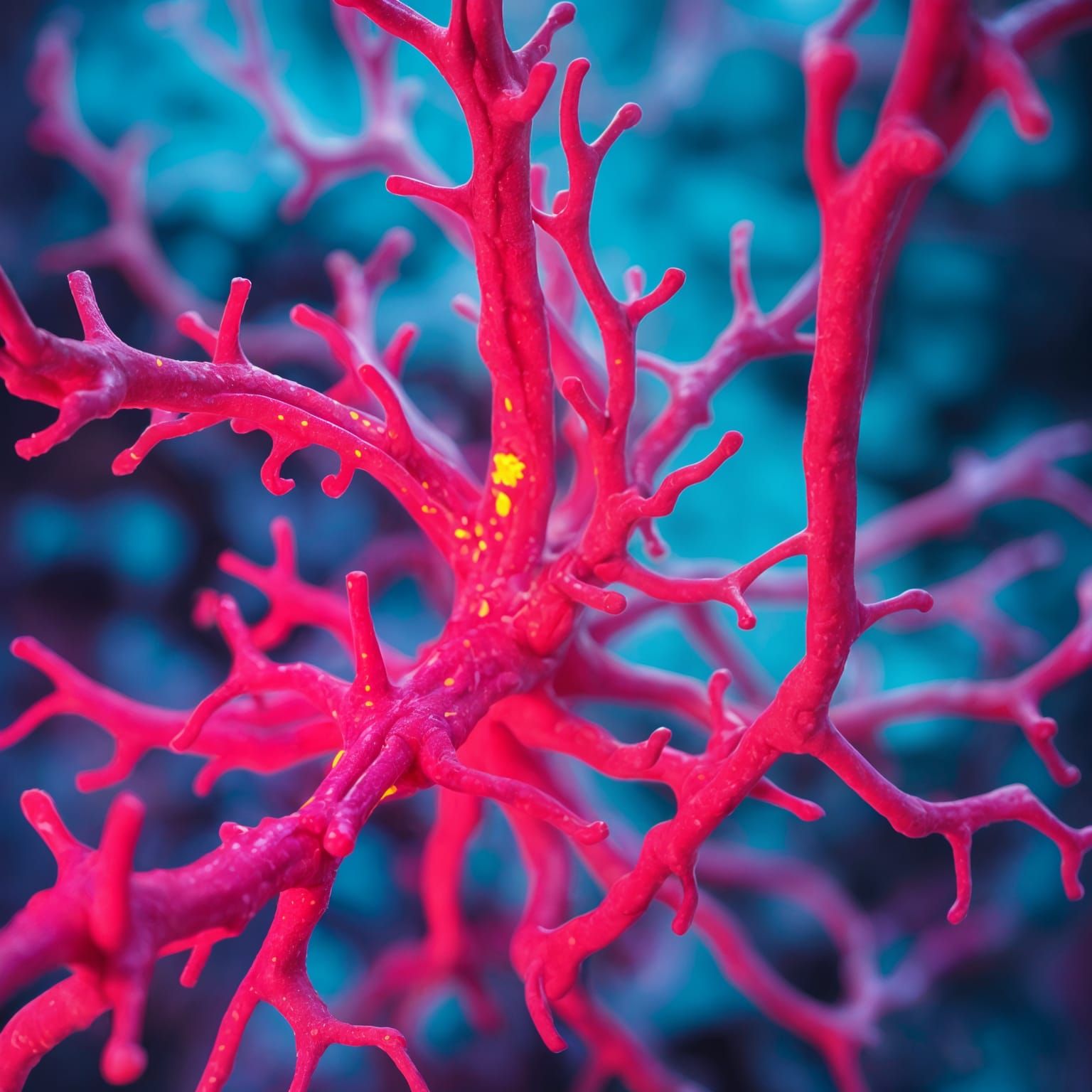 Abstract Double Exposure of Inflamed Nerve