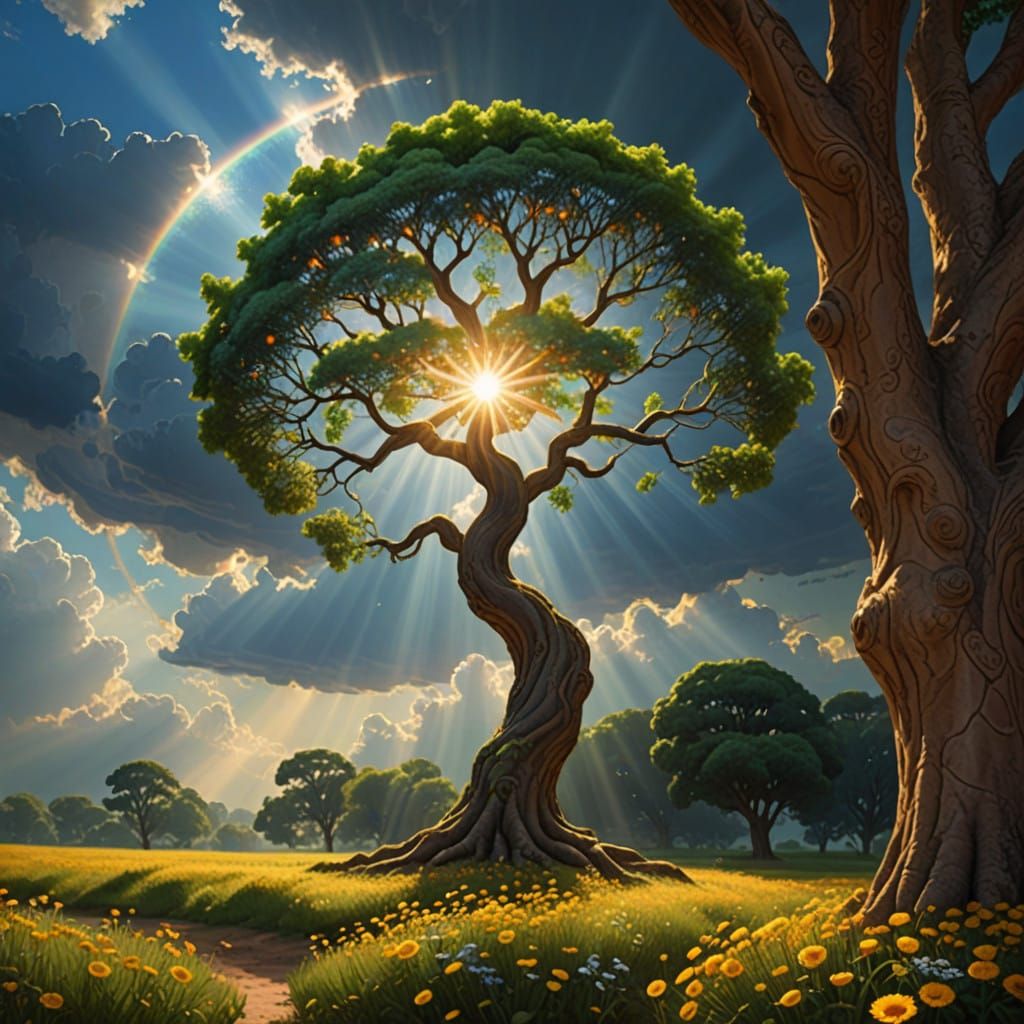 Celestial Kether Unveiled Within Tree of Life