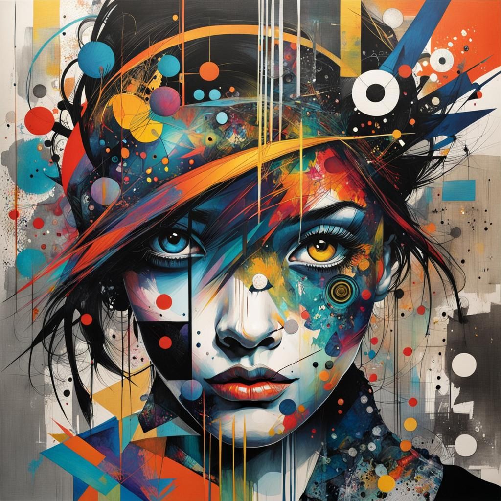 Abstract Art in Contemporary Comic Style