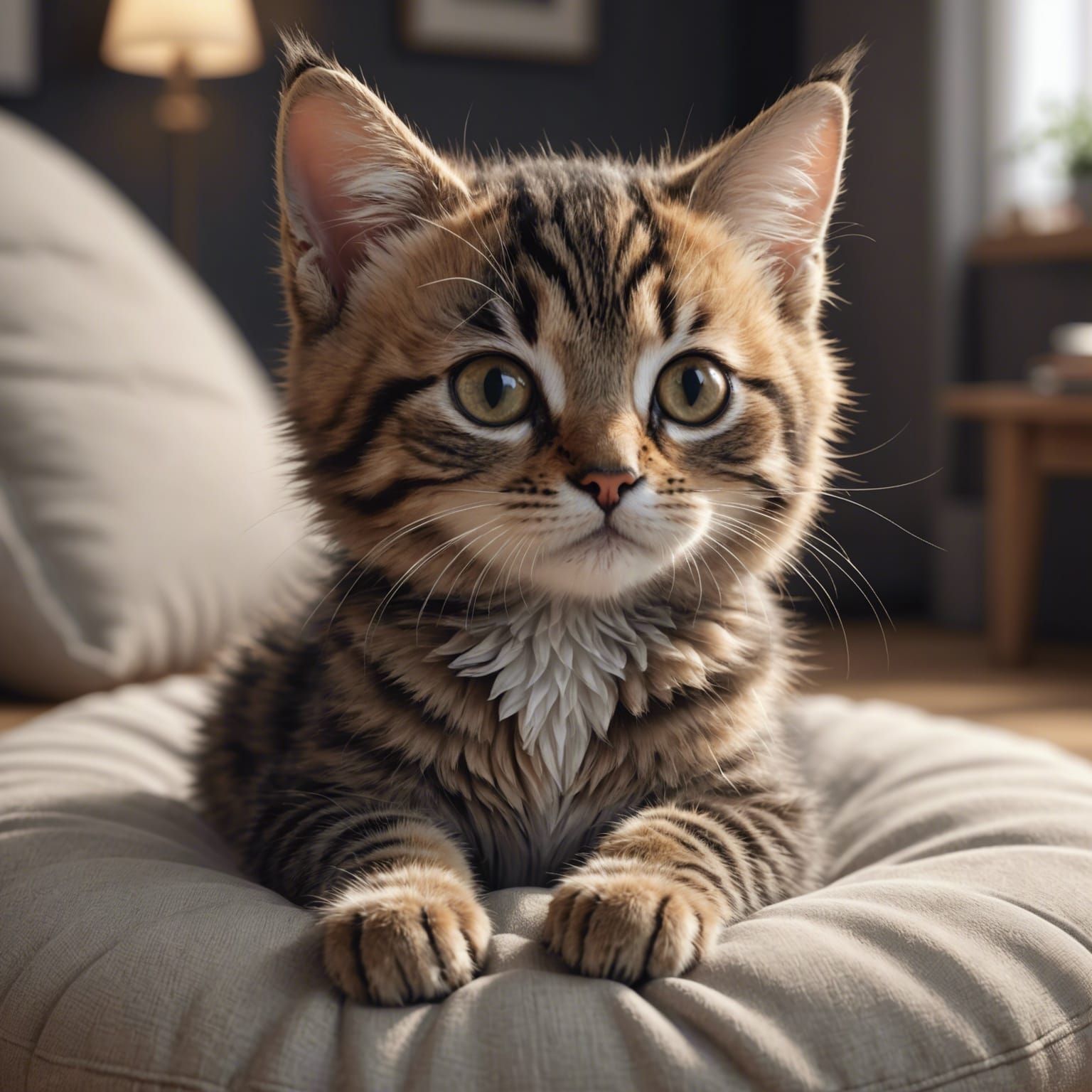 Buff Kitten Relaxing: 3D Anime Art