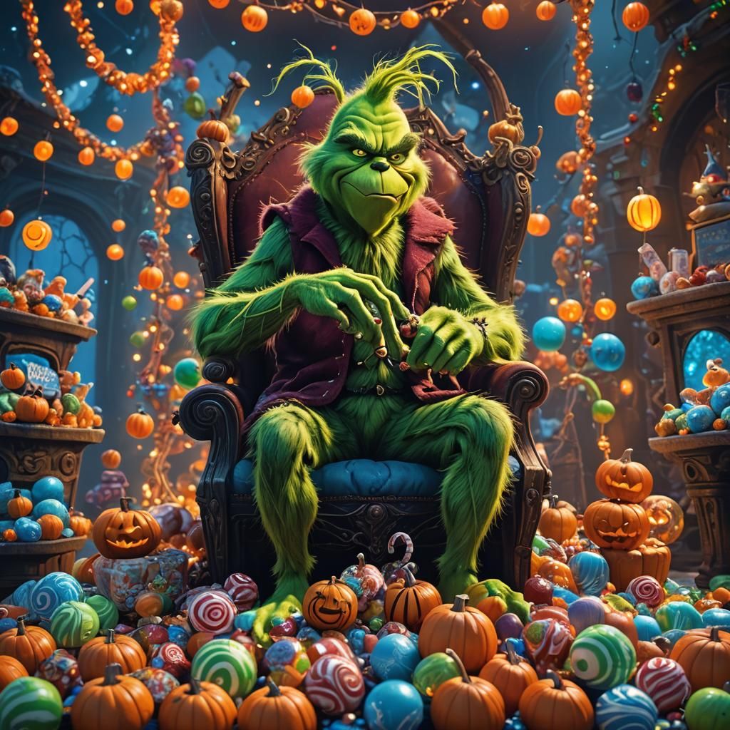 The Grinch Steals Halloween: Fantasy Matte Painting