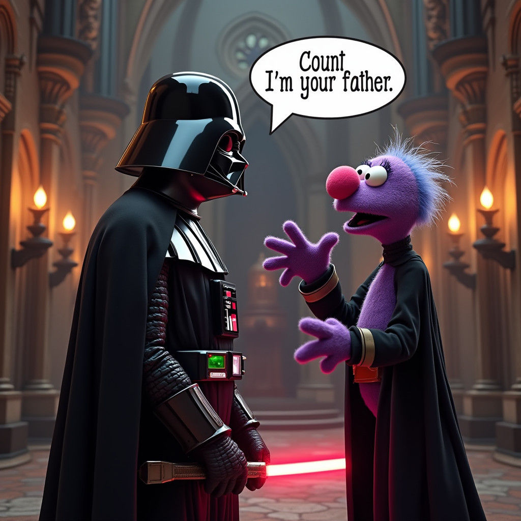 Darth Vader Meets The Count in Castle Scene