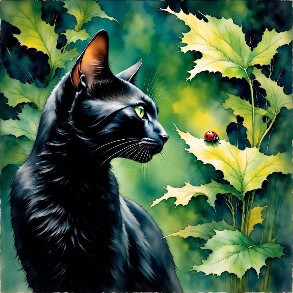 "It's on a leaf." thought Mister Flibbles, "That makes it he...