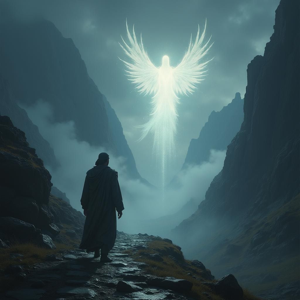 Ibn al-Arabi's Mystical Mountain Encounter: Fantasy Concept ...