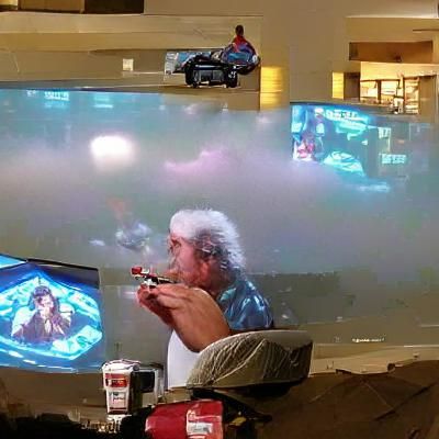 Man Watching Back to the Future 2