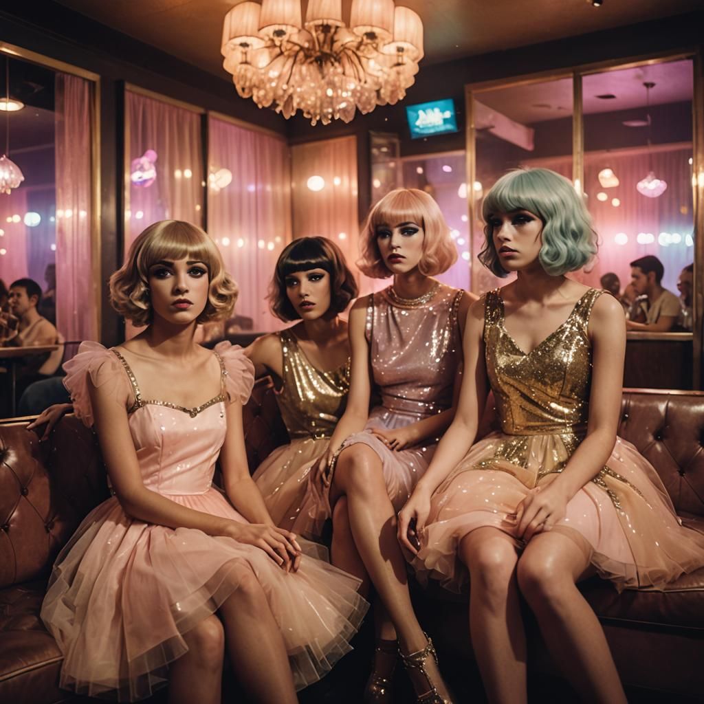 Three Crossdressing Friends Enjoy a Night Out in a Vibrant N...