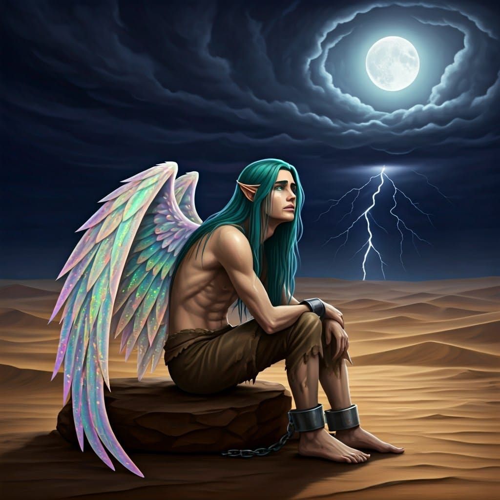 Melancholic Outcast in the Desert