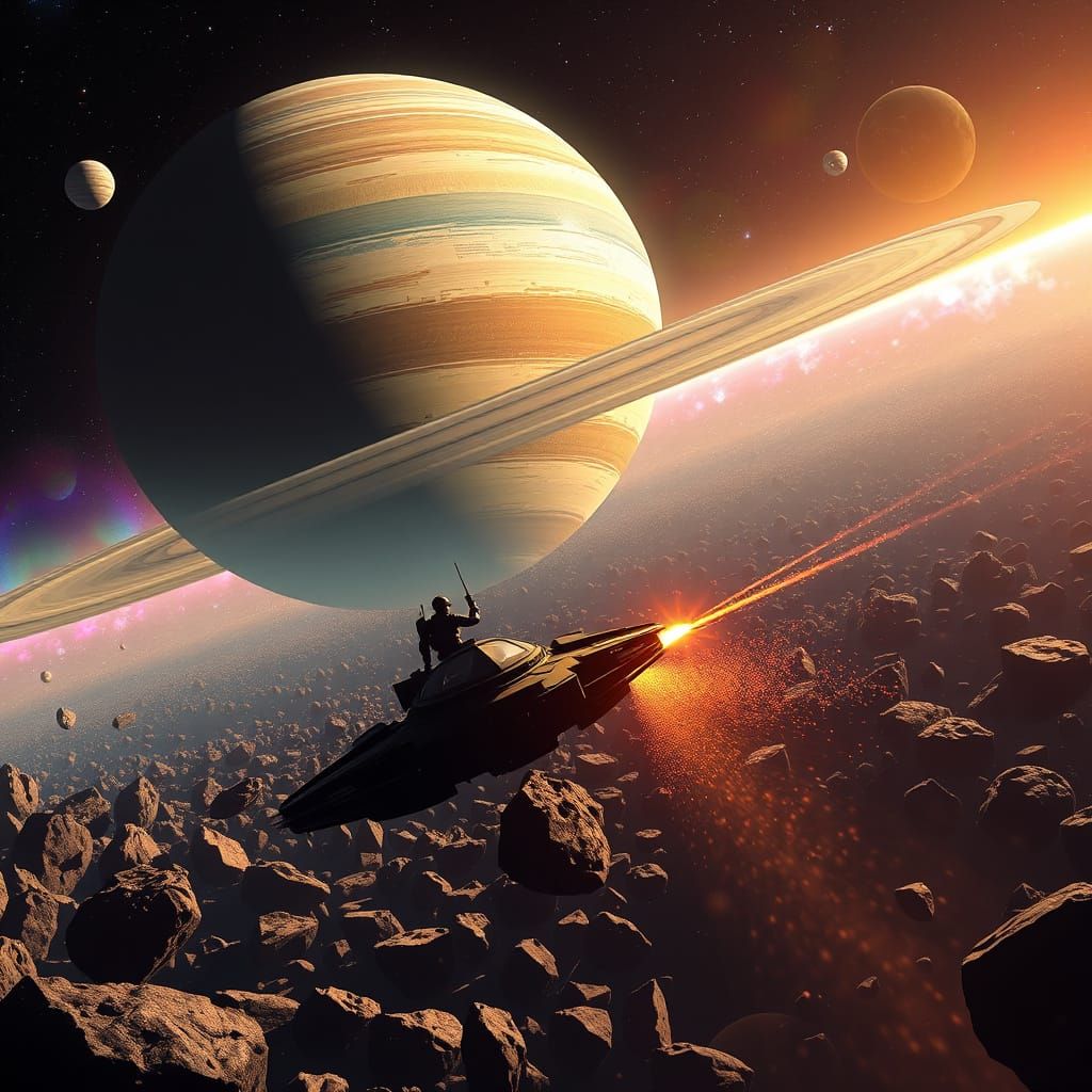 A lone, intrepid adventurer, silhouetted against a colossal,...