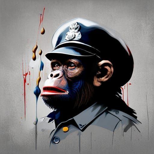 Dripping Paint Effect in an AI-Generated Image