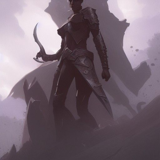 Sinister Paladin in Dark Fantasy Style