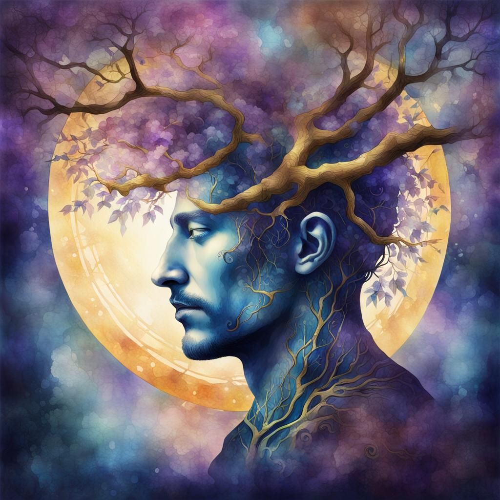 The Hanged Man Arcana: Digital Art Portrait