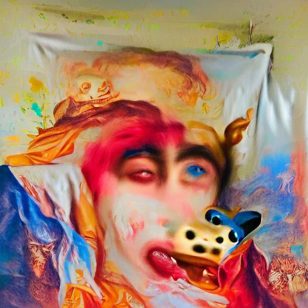 Renaissance Exorcism: Anguished Spirit Purged in Watercolor