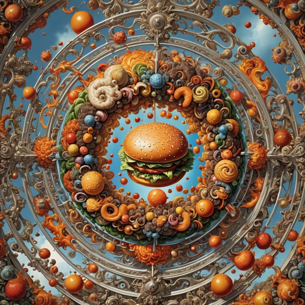 Surrealistic Explosions in Psychedelic Rococo Style