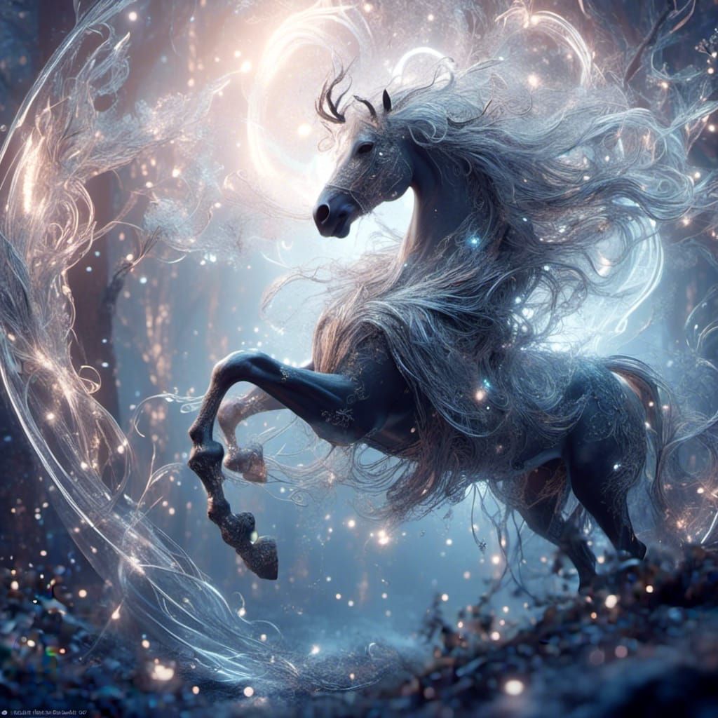 Radiant Centaur with Fairy in Enchanted Forest