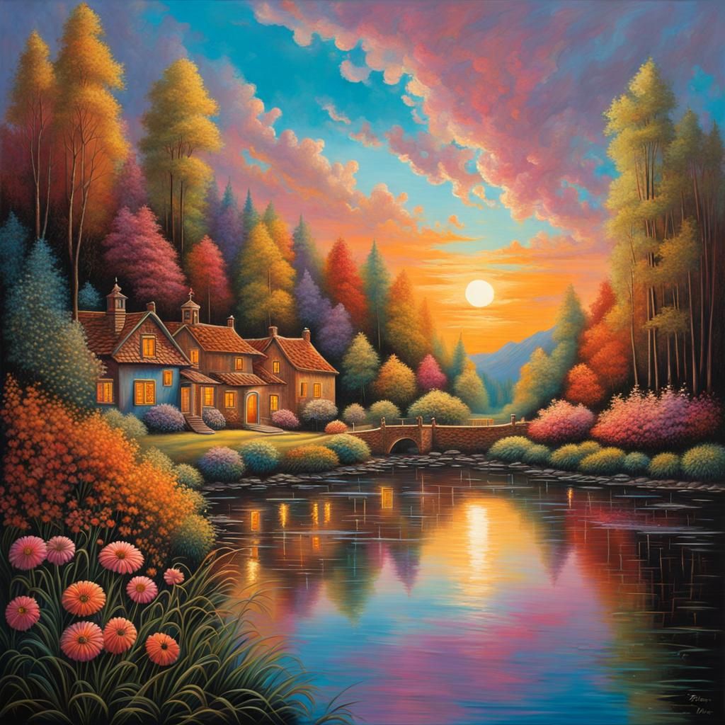 Random modifiers - hyperdetailed, Guido Borelli, analogous colors, expressionism, pastels, impasto, DSLR, soft focus, fi...