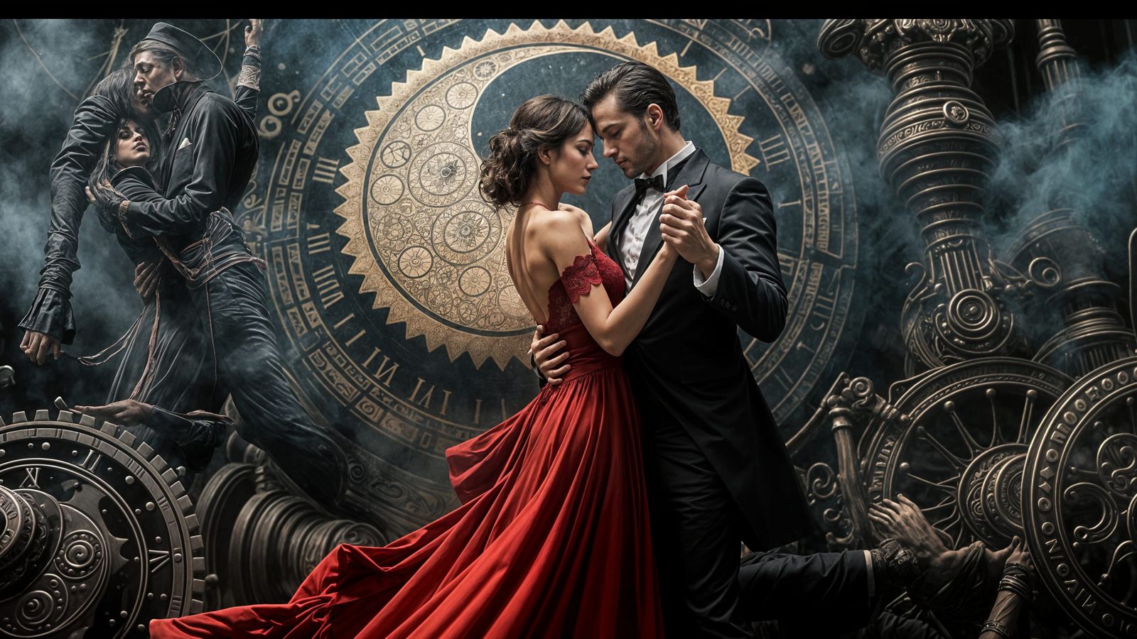 Clockwork Yin-Yang Tango in 1920s Style