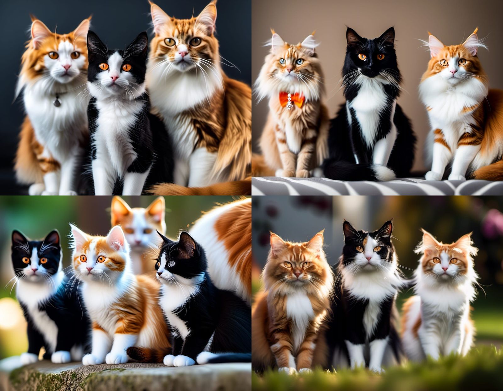 Diverse Cat Portrait in Natural Light Photography