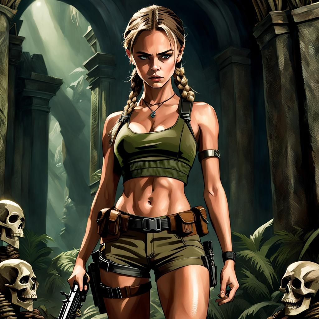 Tomb Raider Style Adventurer in Sinister Light