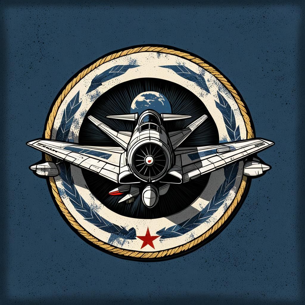 Fighter Plane Military Insignia Design