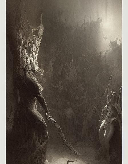 Horror Engraving in the Style of Gustave Doré