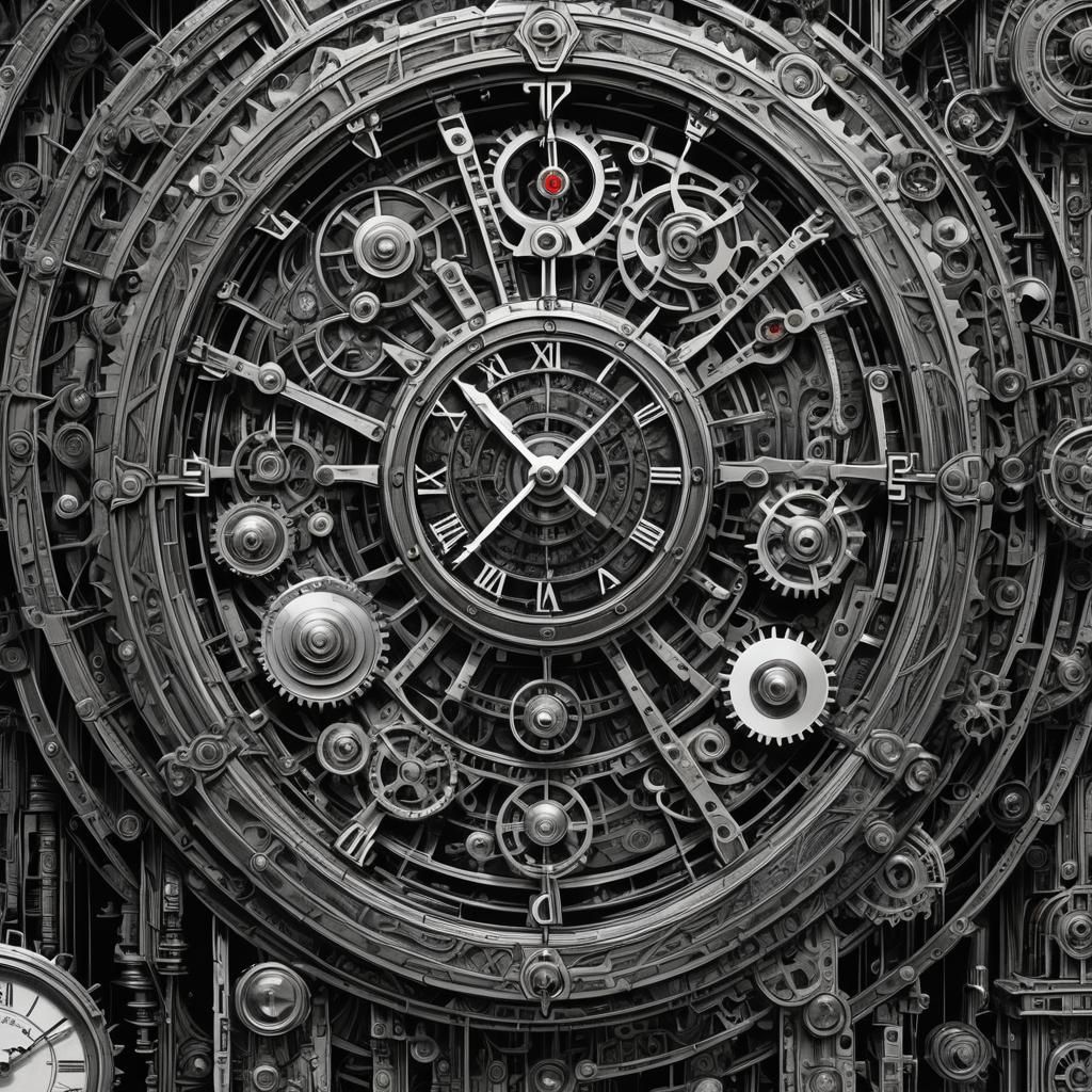 Colossal Clockwork Hybrid in Comic Book Style