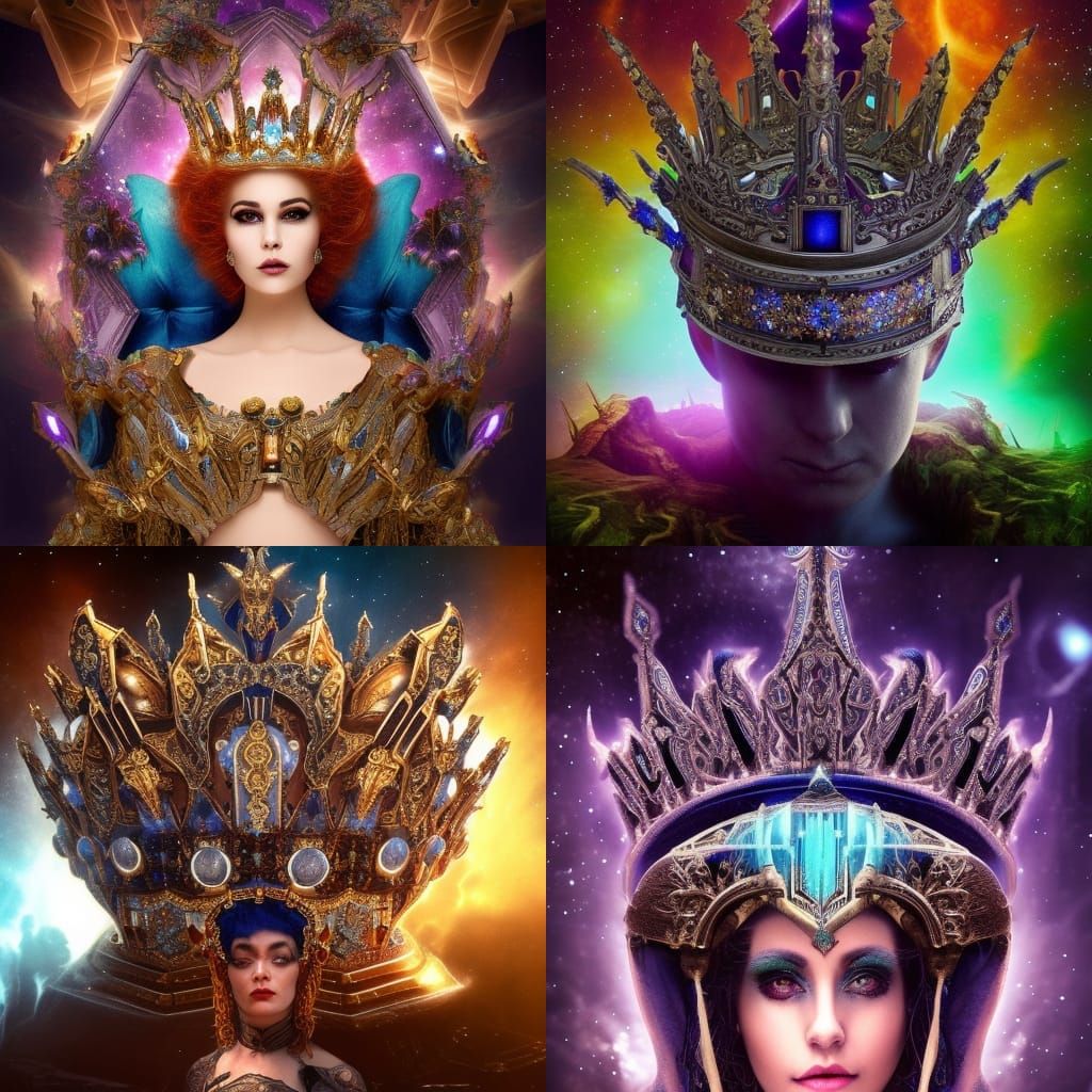 Cosmic Crown of Quantum Royalty: Digital Masterpiece