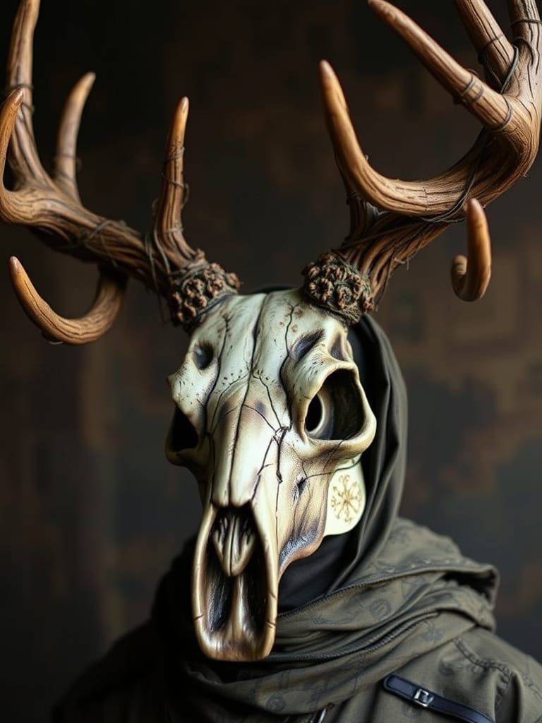 Deer Skull Mask in Organic Style