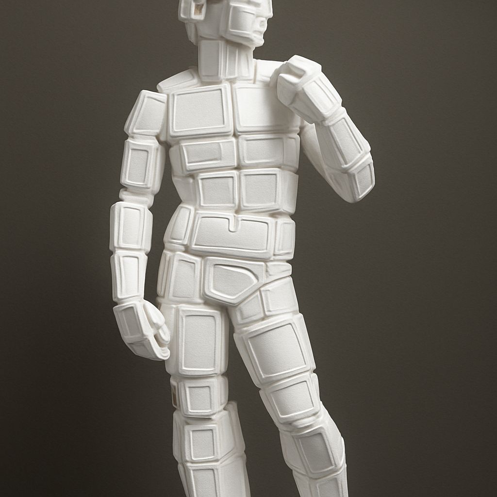 David in Styrofoam Cooler Art