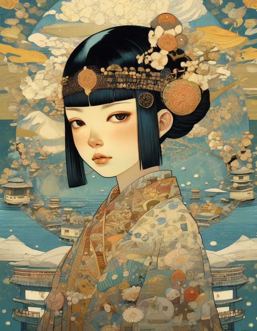 Surreal Winter Scene in a Dreamlike Aesthetic