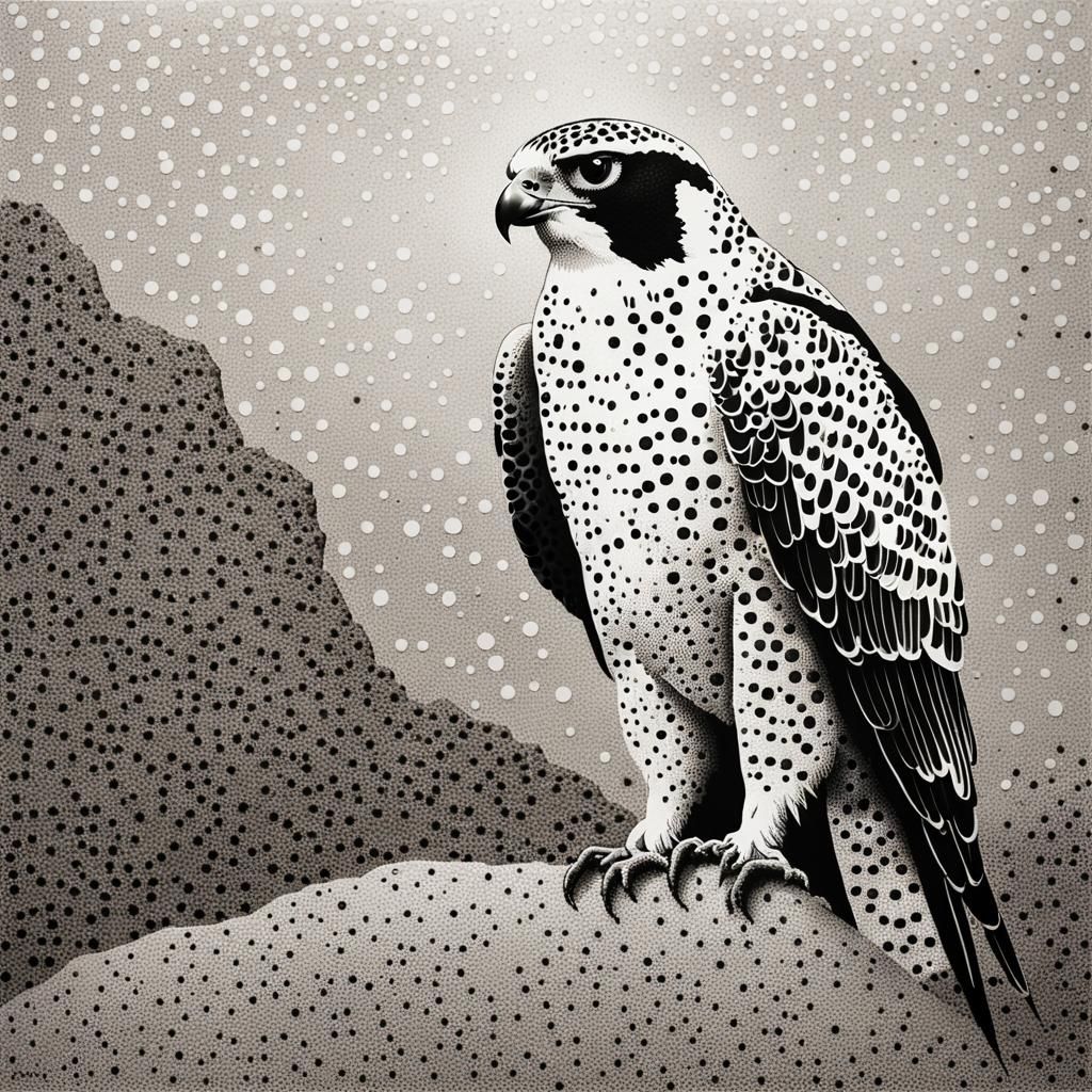 Pointillism - falcon