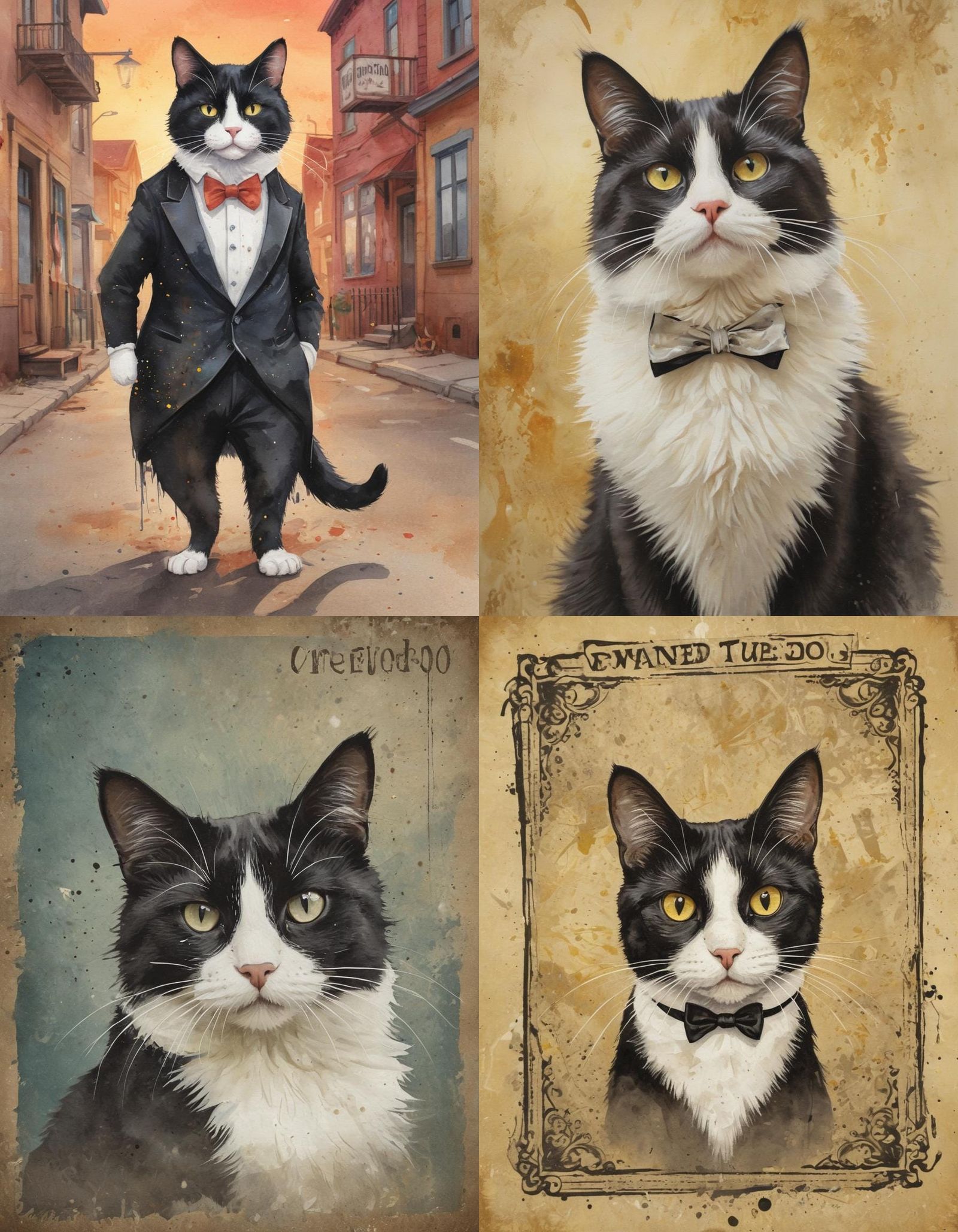 Splash watercolor effect, otherworldly, wanted poster of a b...