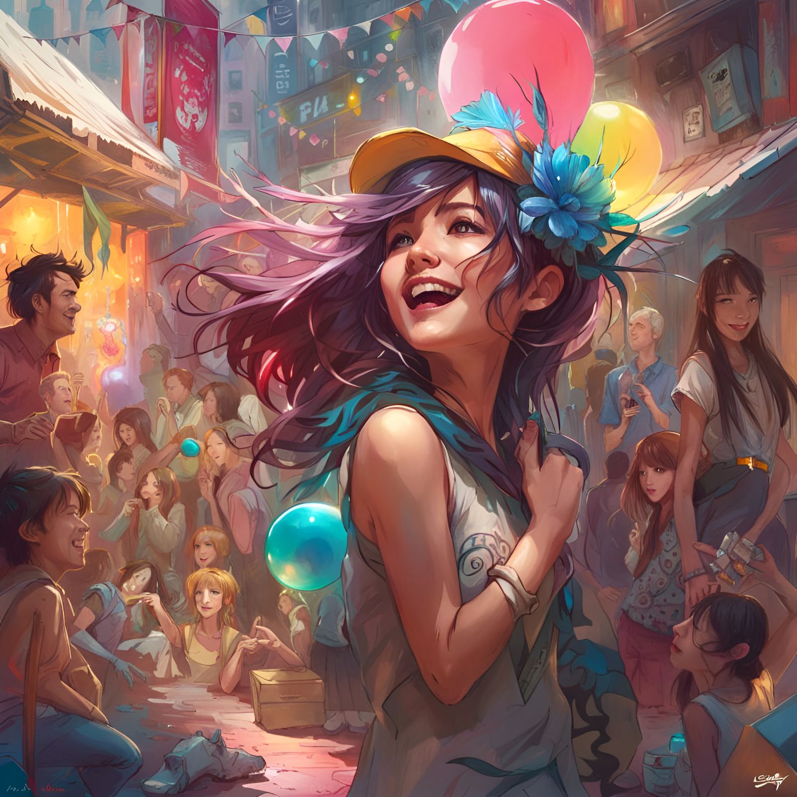 Joyful Surprise Inspired by Digital and Mixed Media Art