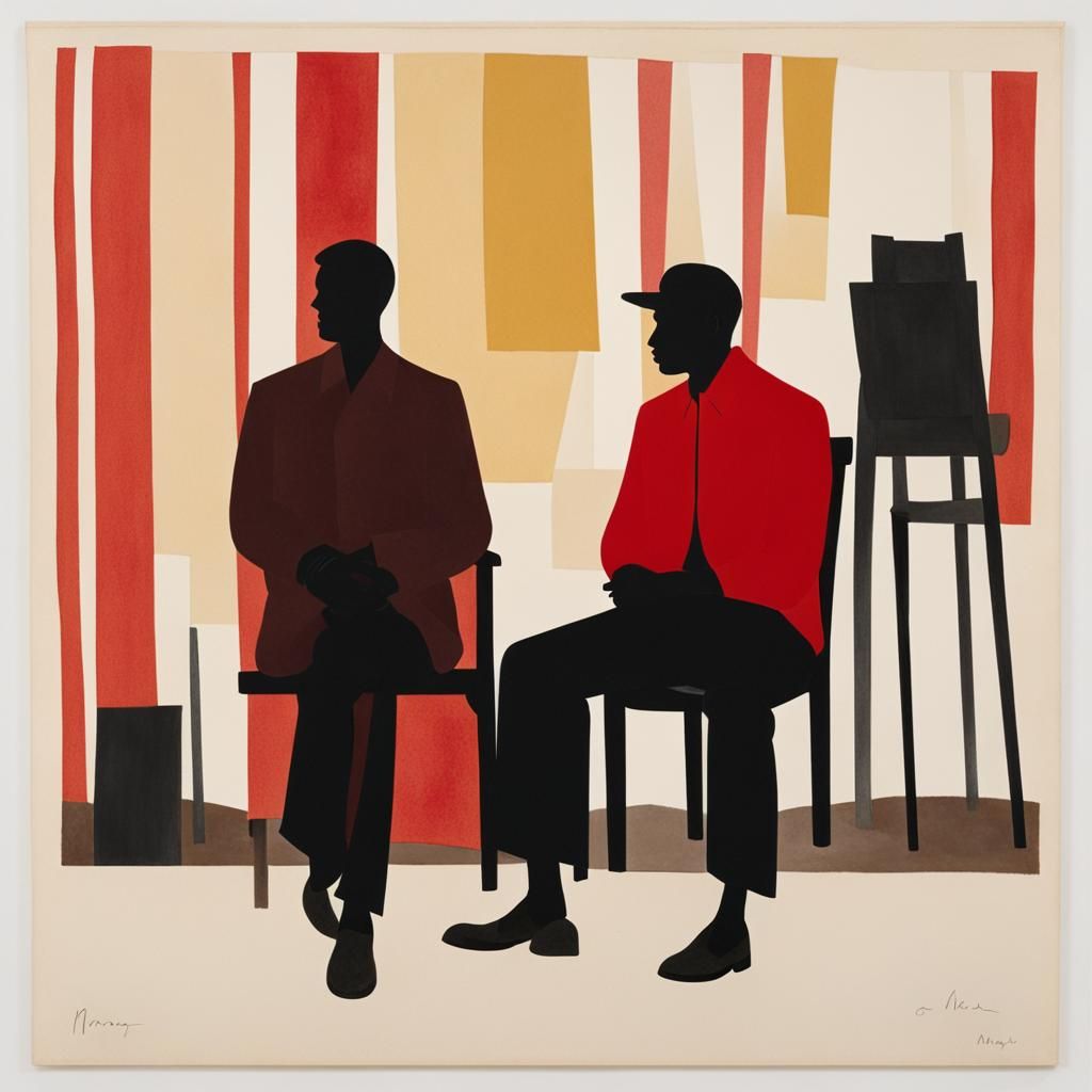 Minimalist Silhouette Portrait in Graphic Style