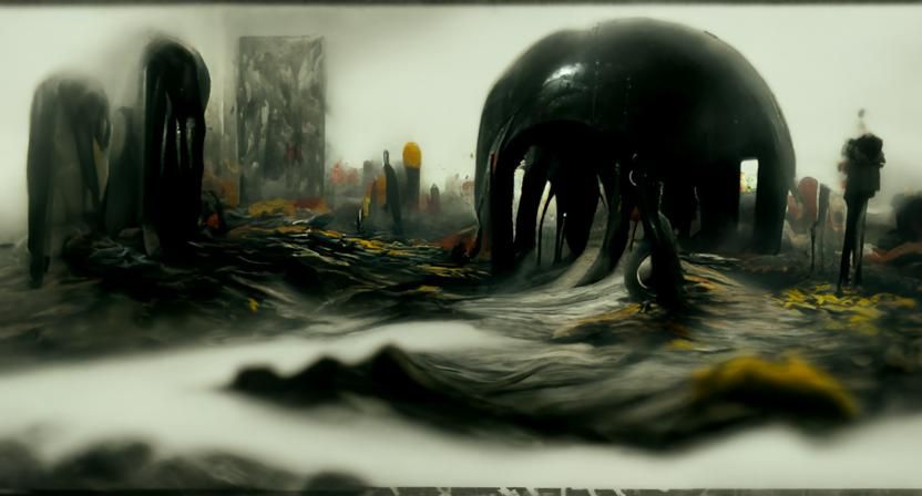 Eldritch Beast in Dystopian Wasteland