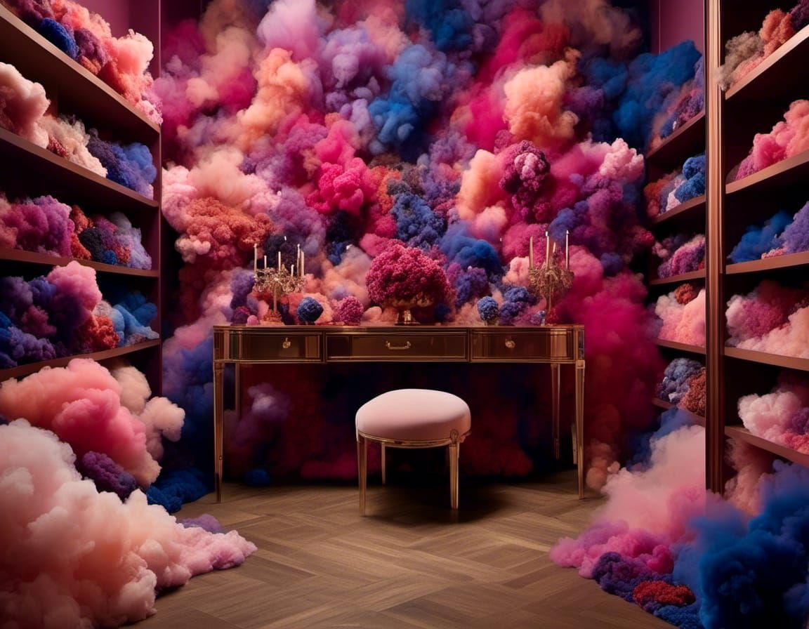 Colored Smoke Designer Heels in Glamorous Closet