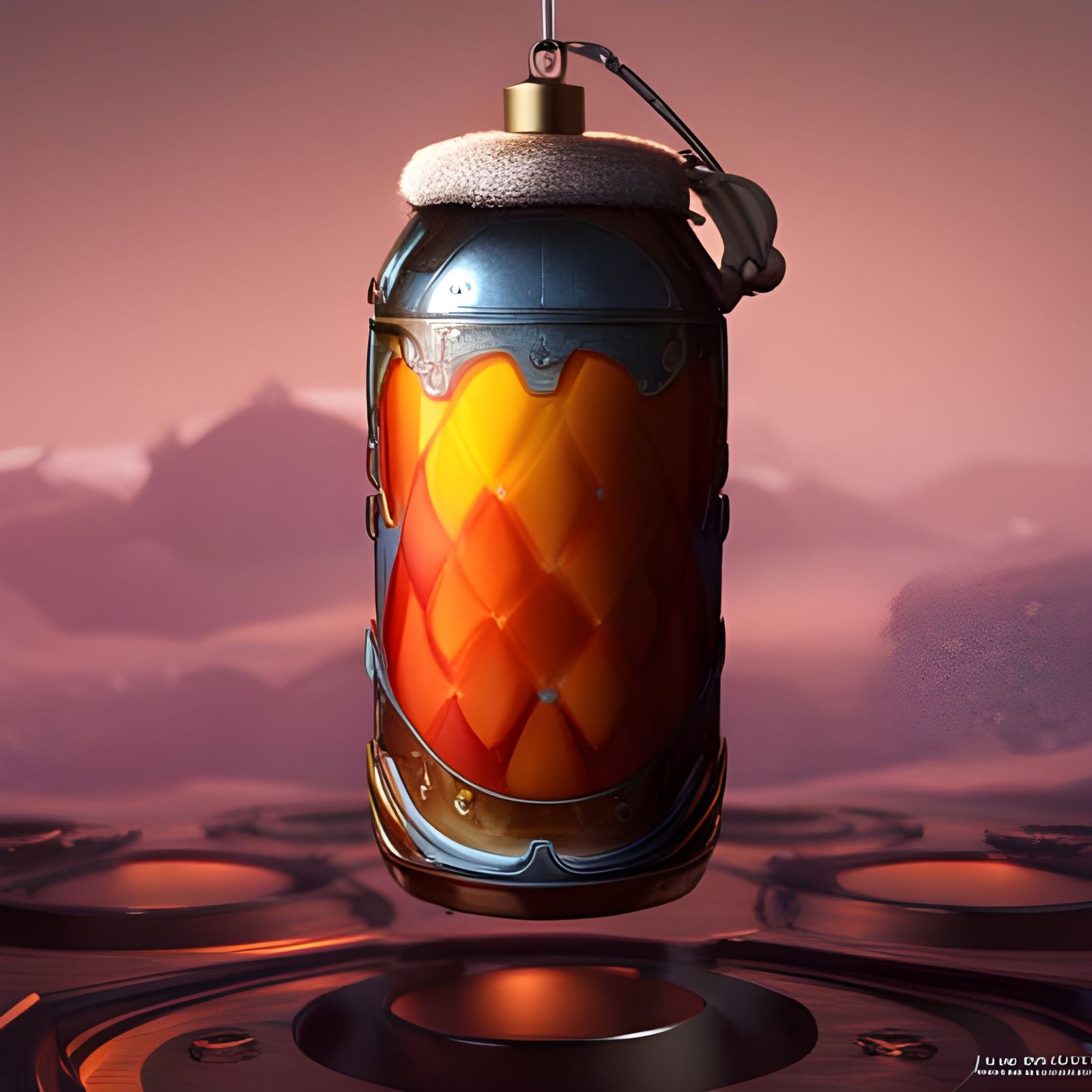 Mango Beer Baubles: Detailed Digital Matte Painting