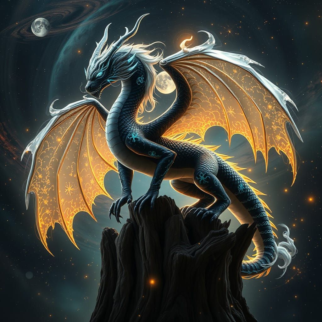 Dragon Goddess in Harmony with the Cosmos