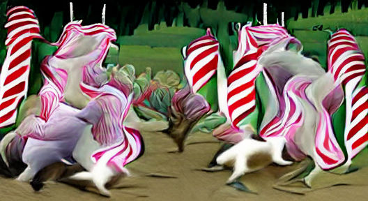 Whimsical Candy Cane Forest