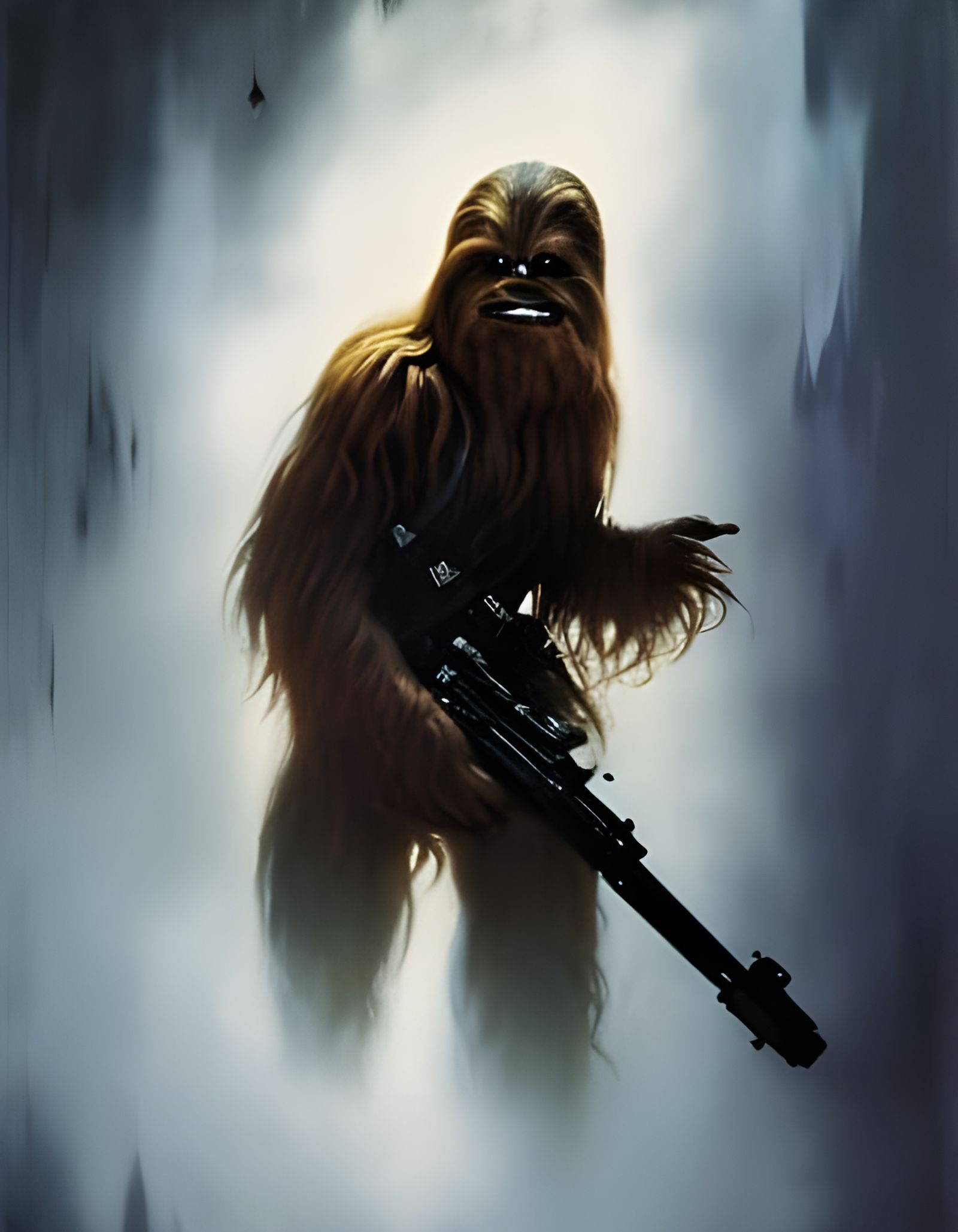Detailed Chewbacca Portrait in Fine Art Style
