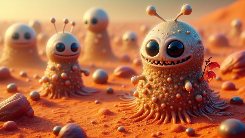 Creepy Cute Fairy Creatures on Mars Sands