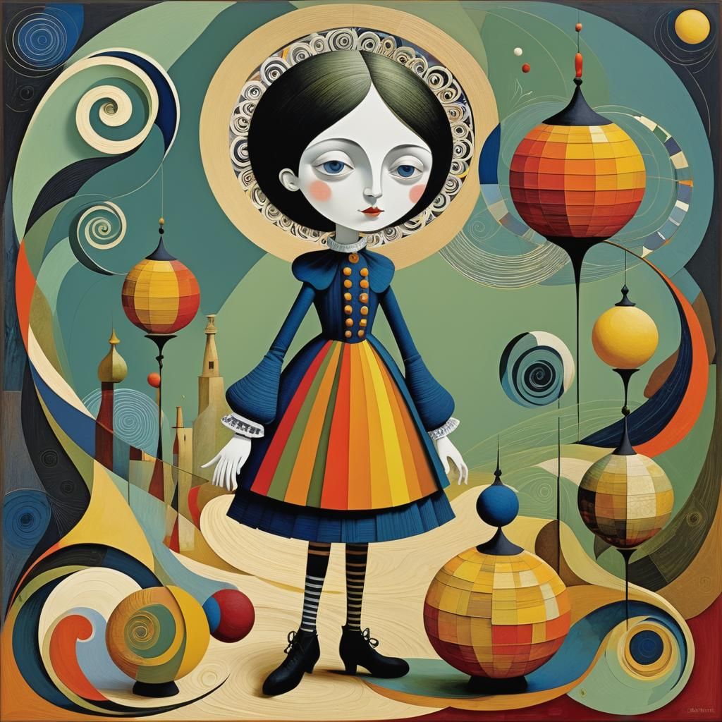 Abstract Vector Fractal with 3D Shading