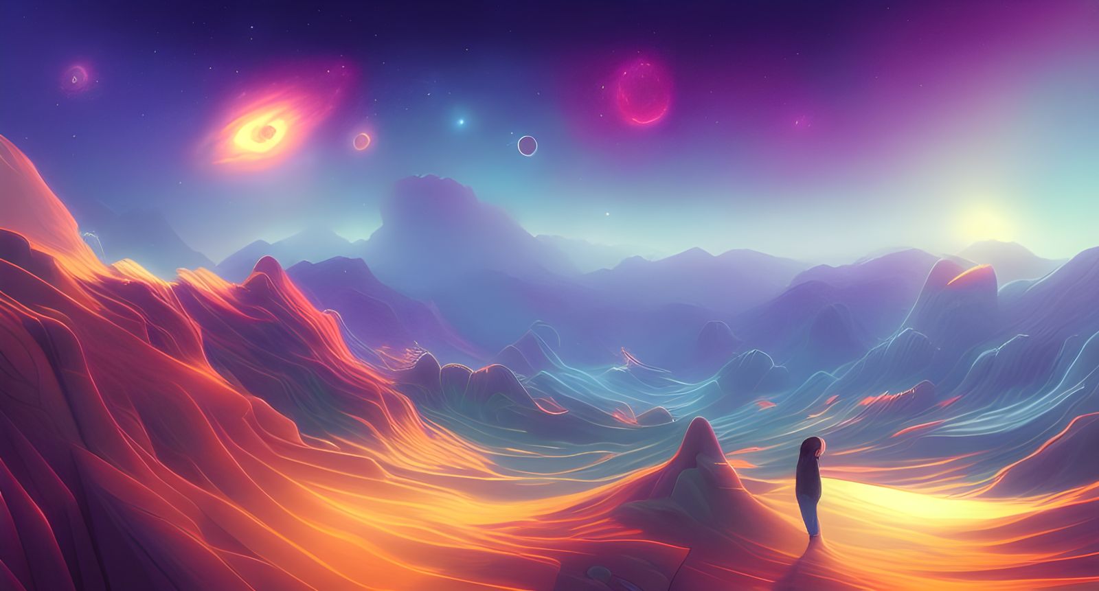 Surreal Cosmic Landscape in Unreal Engine