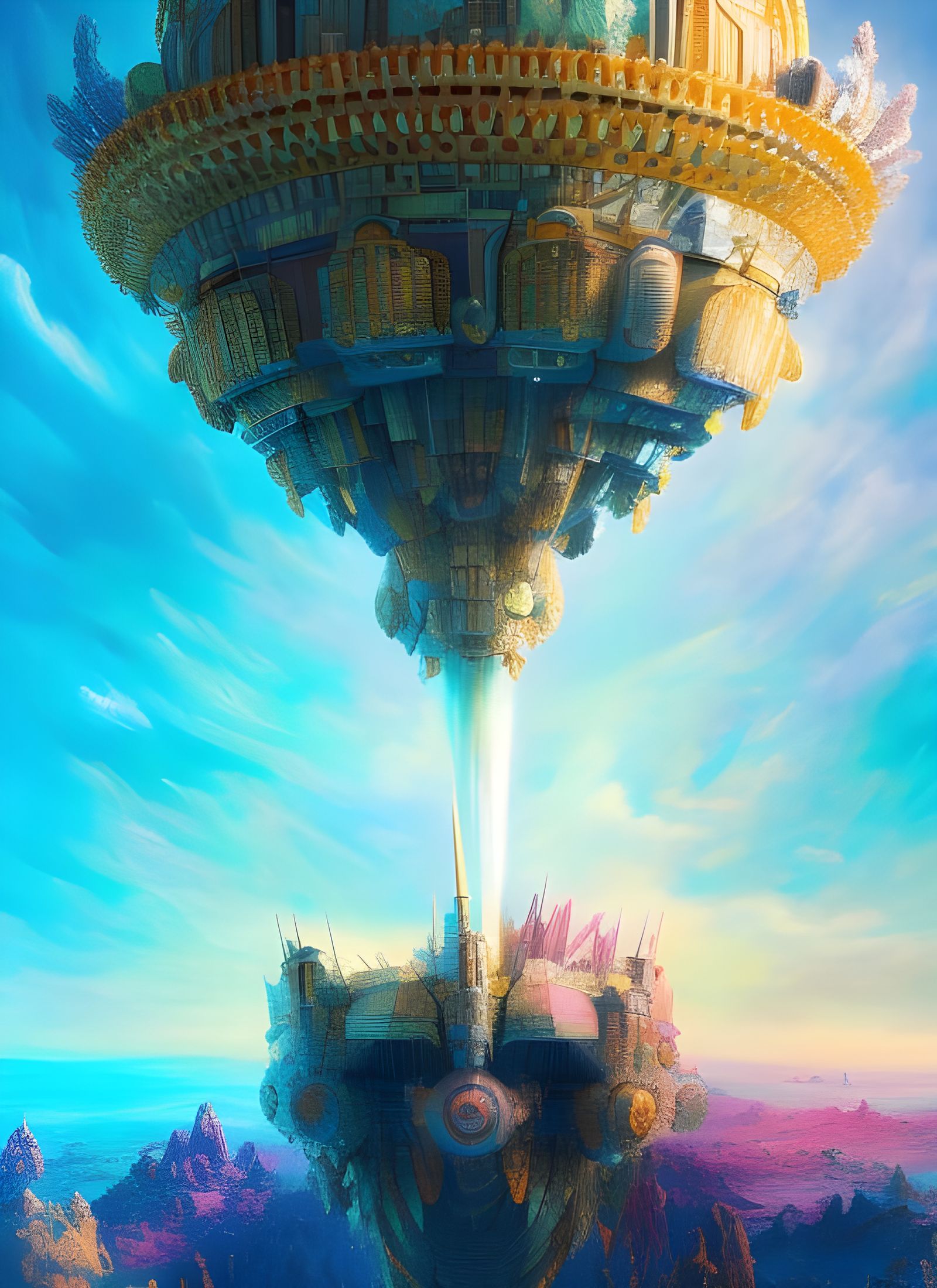 Geometric Abstract: Polychromatic Celestial Concept Art