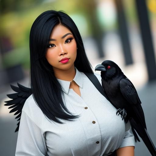 Ebony Asian Angel in Natural Light Photography