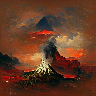 Romantic Volcano Eruption
