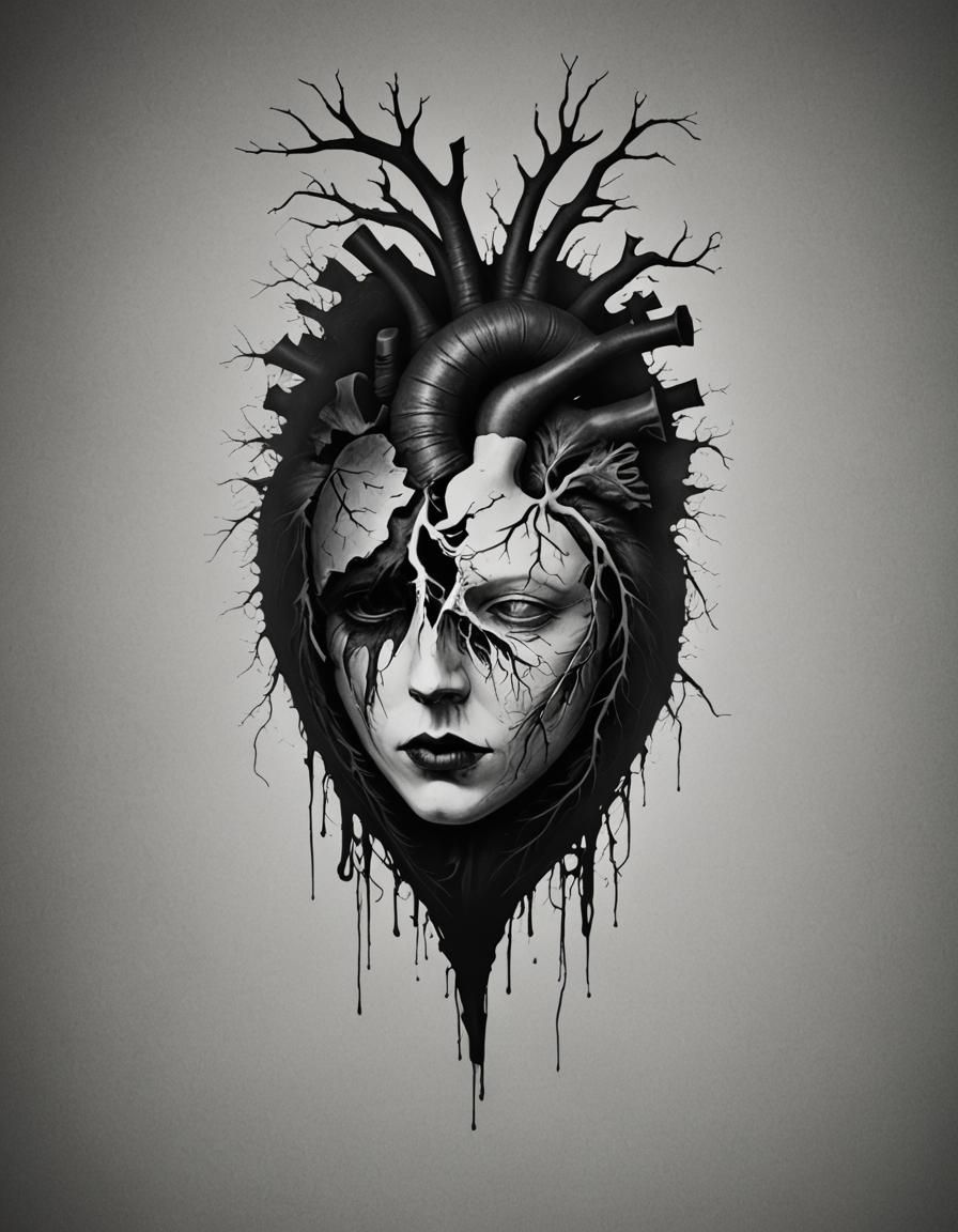 Black and Hollow Heart: Digital Interpretation